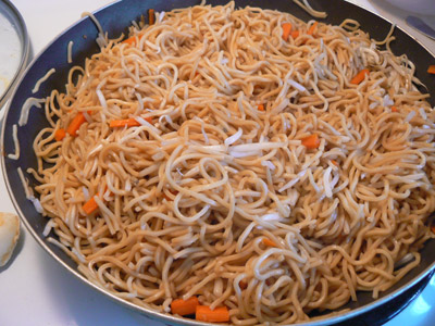 How to make vegetable chow mein