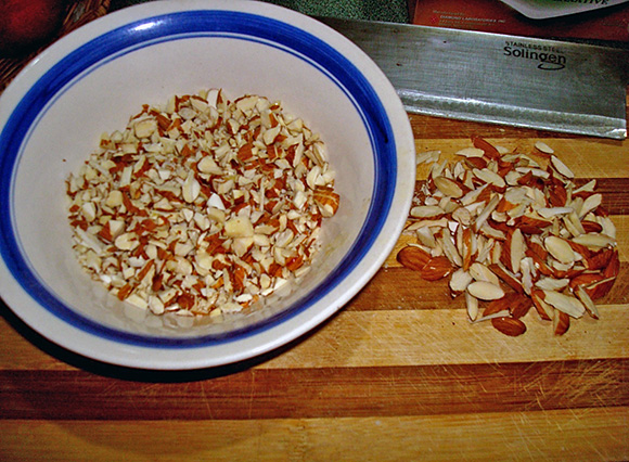 chopped almonds