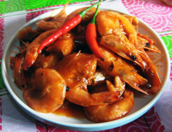 sweet and spicy shrimp